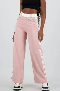 Shasa Contrast Stripe Detail Flowy Pants