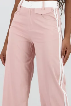 Shasa Contrast Stripe Detail Flowy Pants
