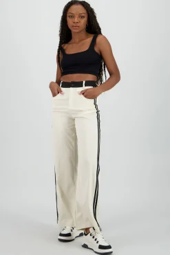 Shasa Contrast Stripe Detail Flowy Pants