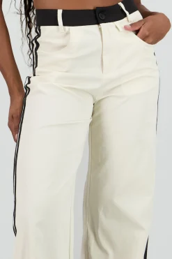 Shasa Contrast Stripe Detail Flowy Pants