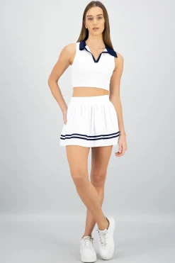Shasa Contrast Striped Skort