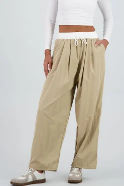 Shasa Contrast Waistband Pants