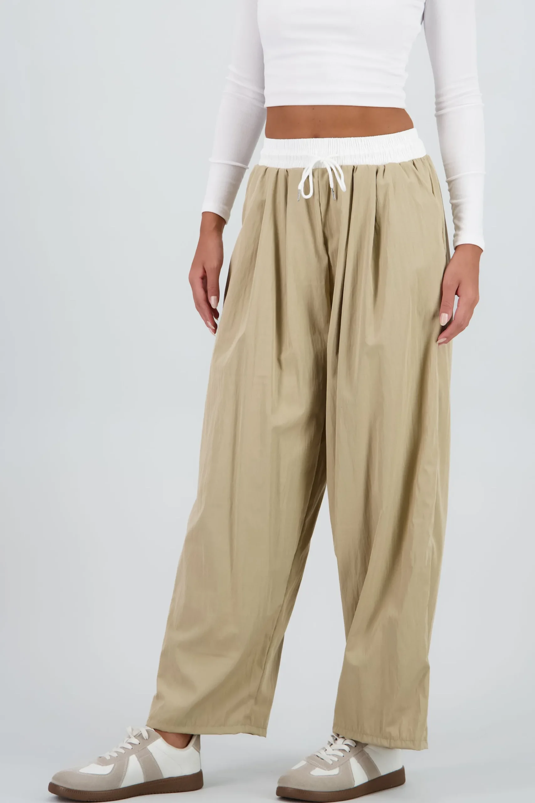 Shasa Contrast Waistband Pants