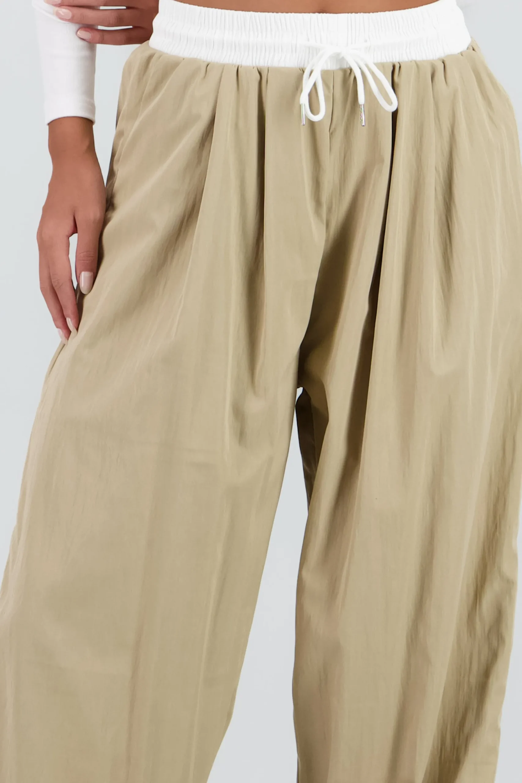 Shasa Contrast Waistband Pants
