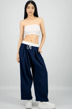 Shasa Contrast Waistband Pants