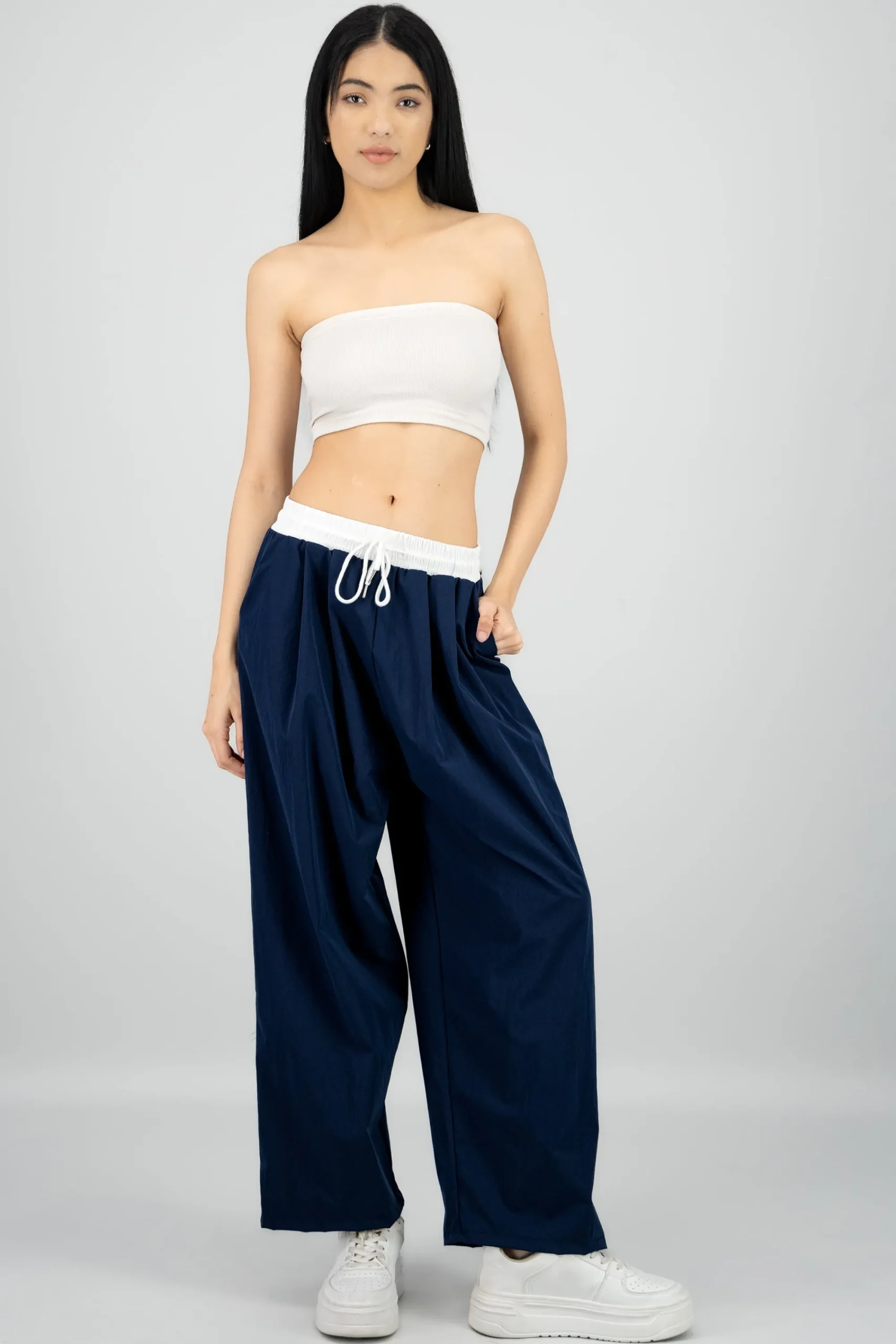 Shasa Contrast Waistband Pants