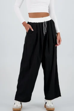 Shasa Contrast Waistband Pants