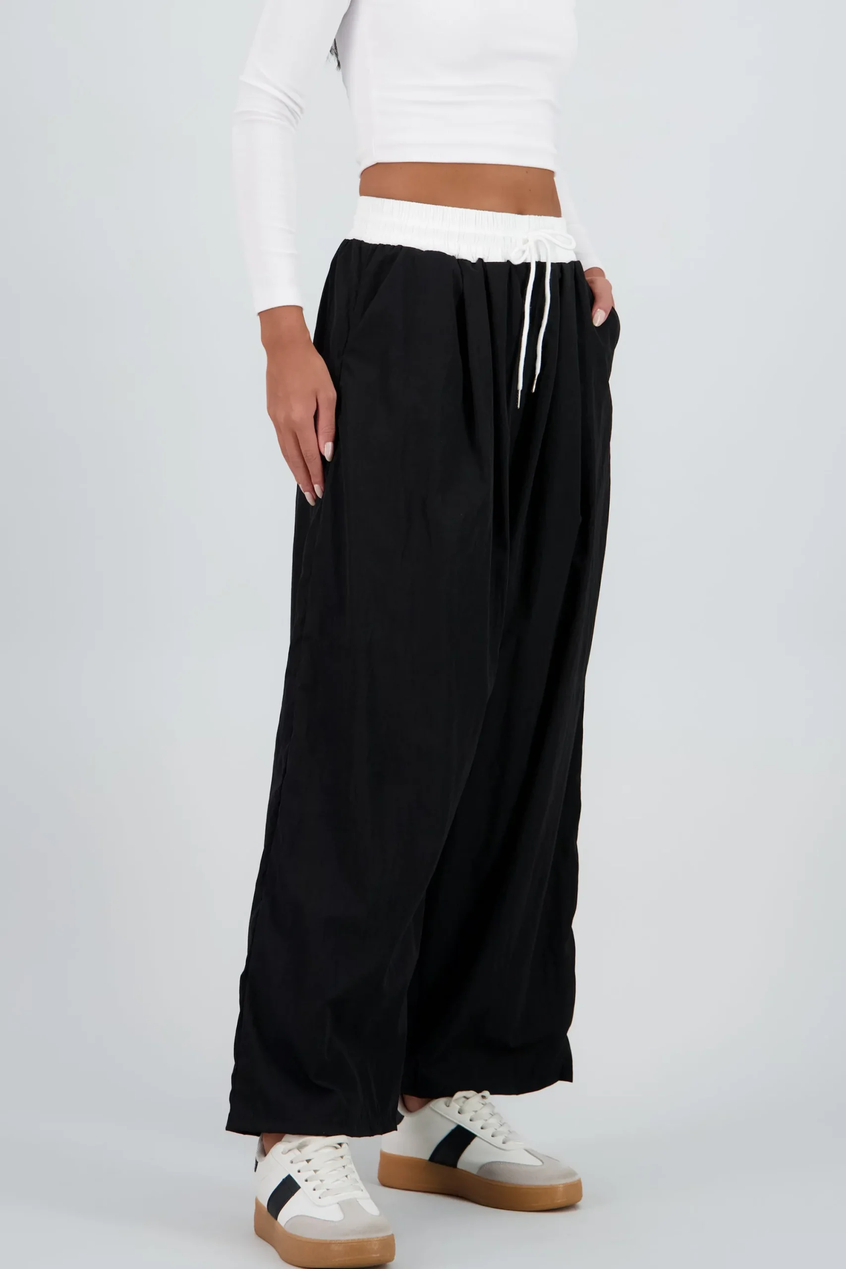 Shasa Contrast Waistband Pants