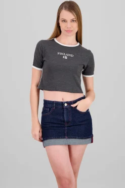 Shasa Contrasting Crop T Shirt Finland