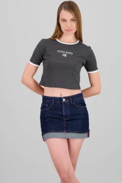 Shasa Contrasting Crop T Shirt Finland