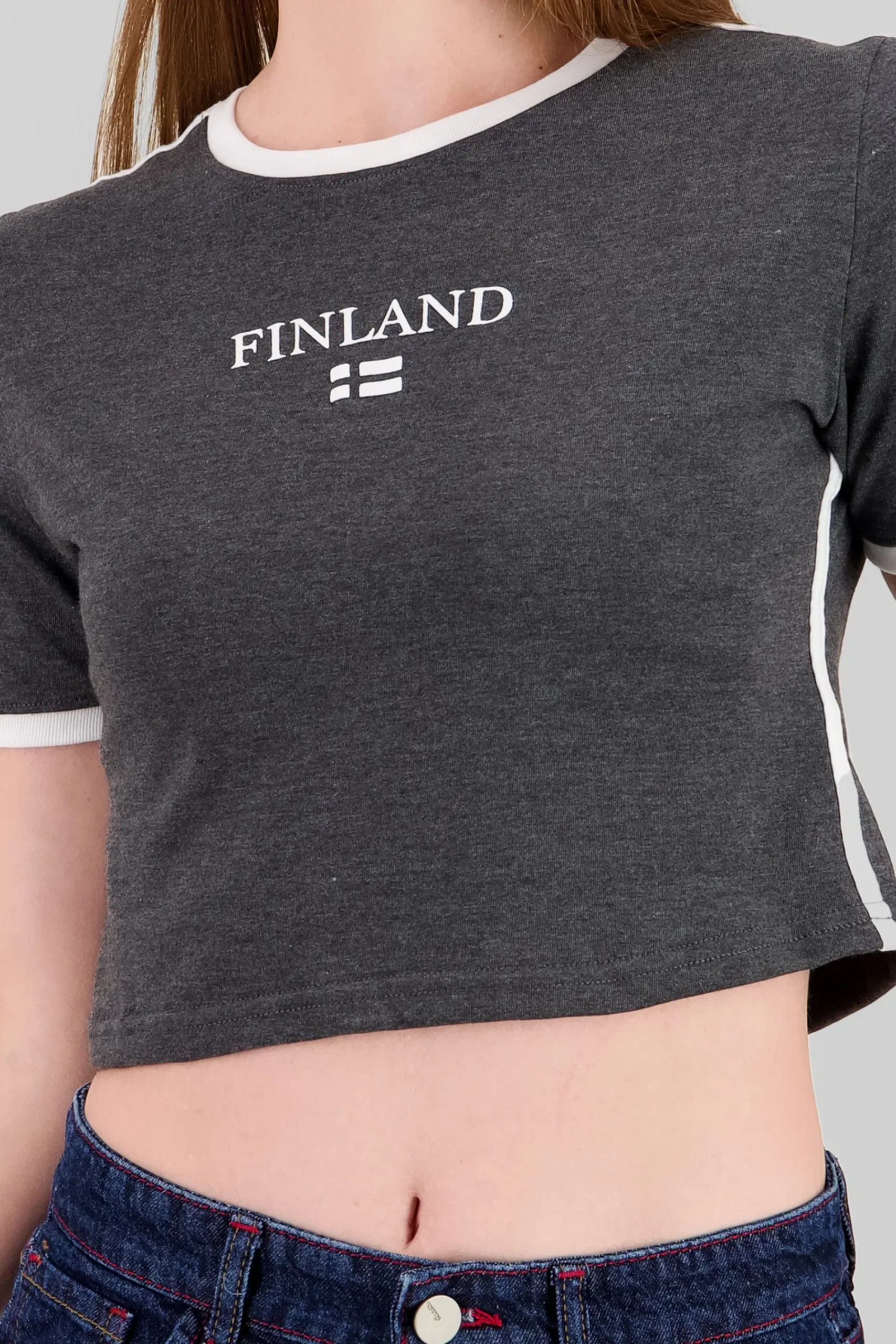 Shasa Contrasting Crop T Shirt Finland