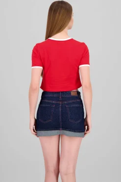 Shasa Contrasting Crop T Shirt Switzerland