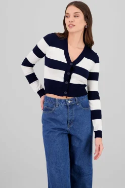 Shasa Contrasting Stripe Cardigan