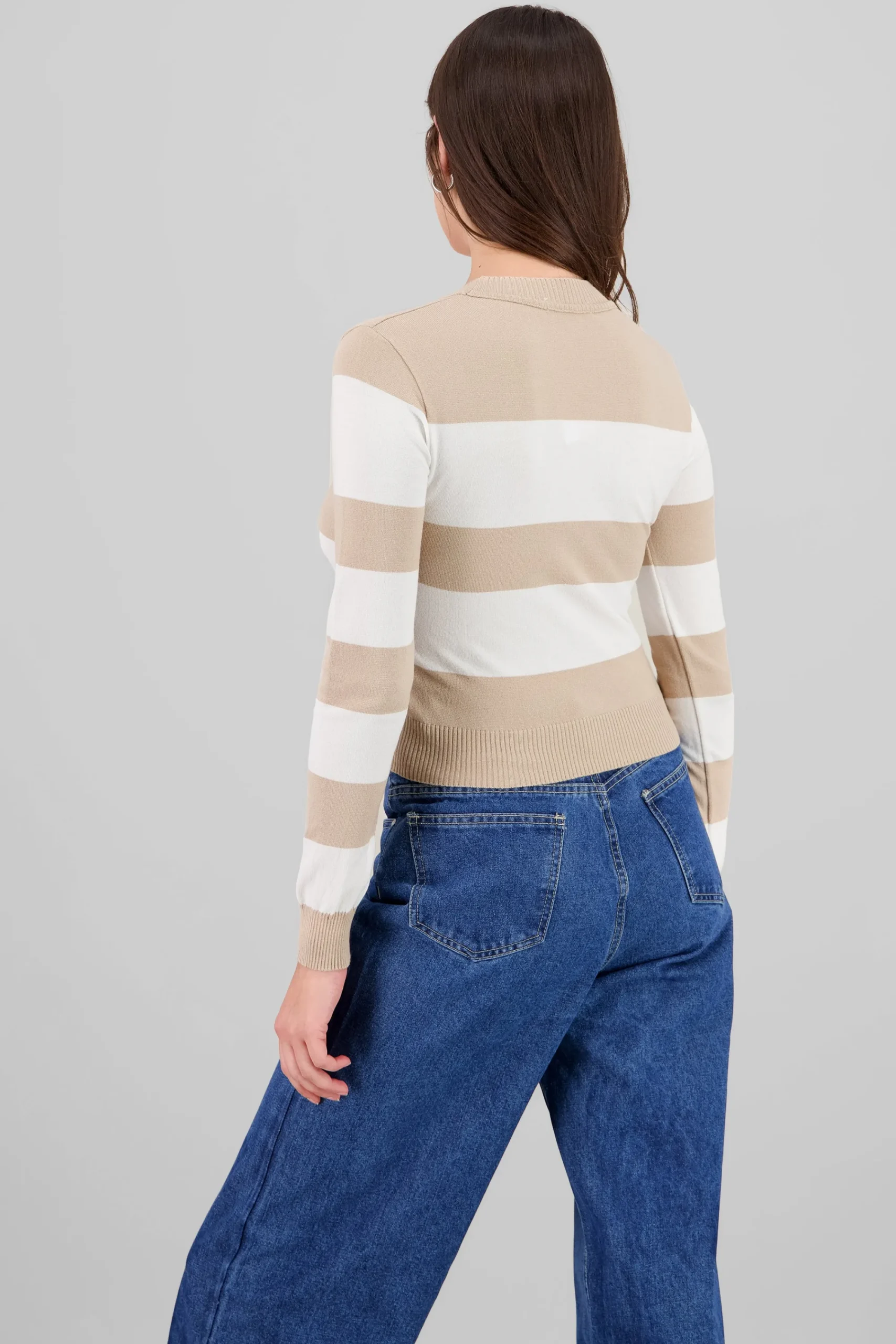 Shasa Contrasting Stripe Cardigan