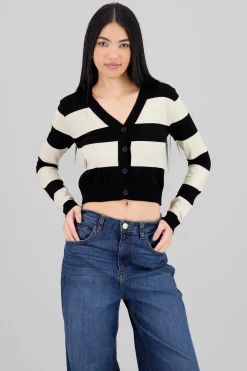 Shasa Contrasting Stripe Cardigan