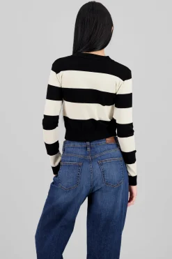 Shasa Contrasting Stripe Cardigan