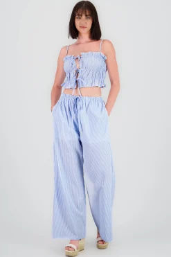 Shasa Cotton Striped Pants