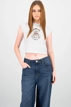 Shasa Cowboy Bear Printed T Shirt