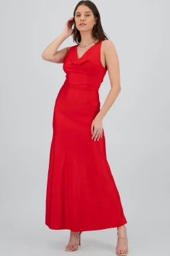 Shasa Cowl Neck Dress with Back Detail