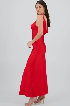 Shasa Cowl Neck Dress with Back Detail
