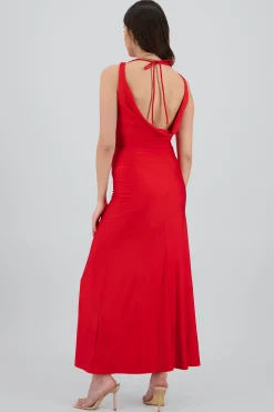 Shasa Cowl Neck Dress with Back Detail
