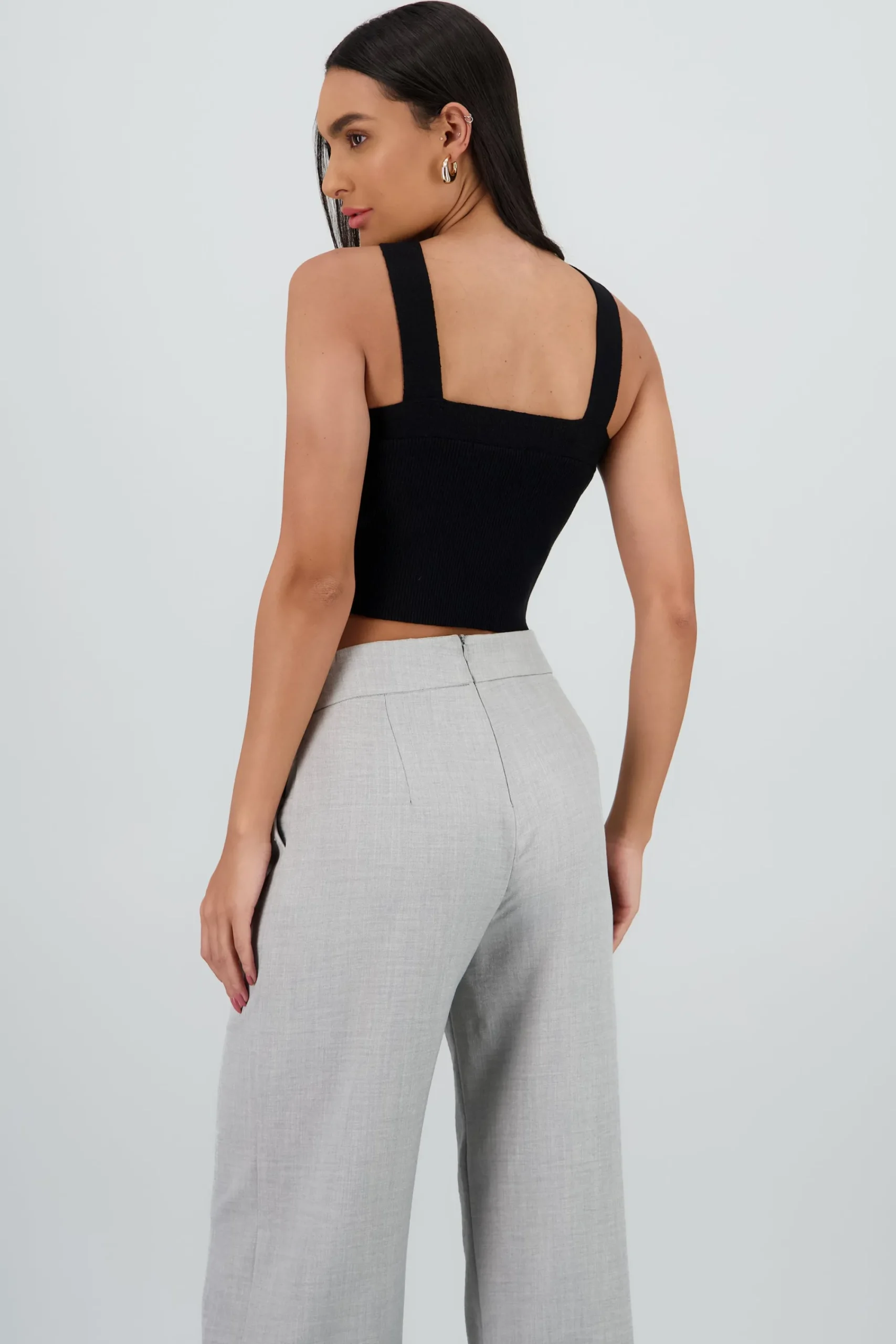Shasa Crisscross Knit Crop Top