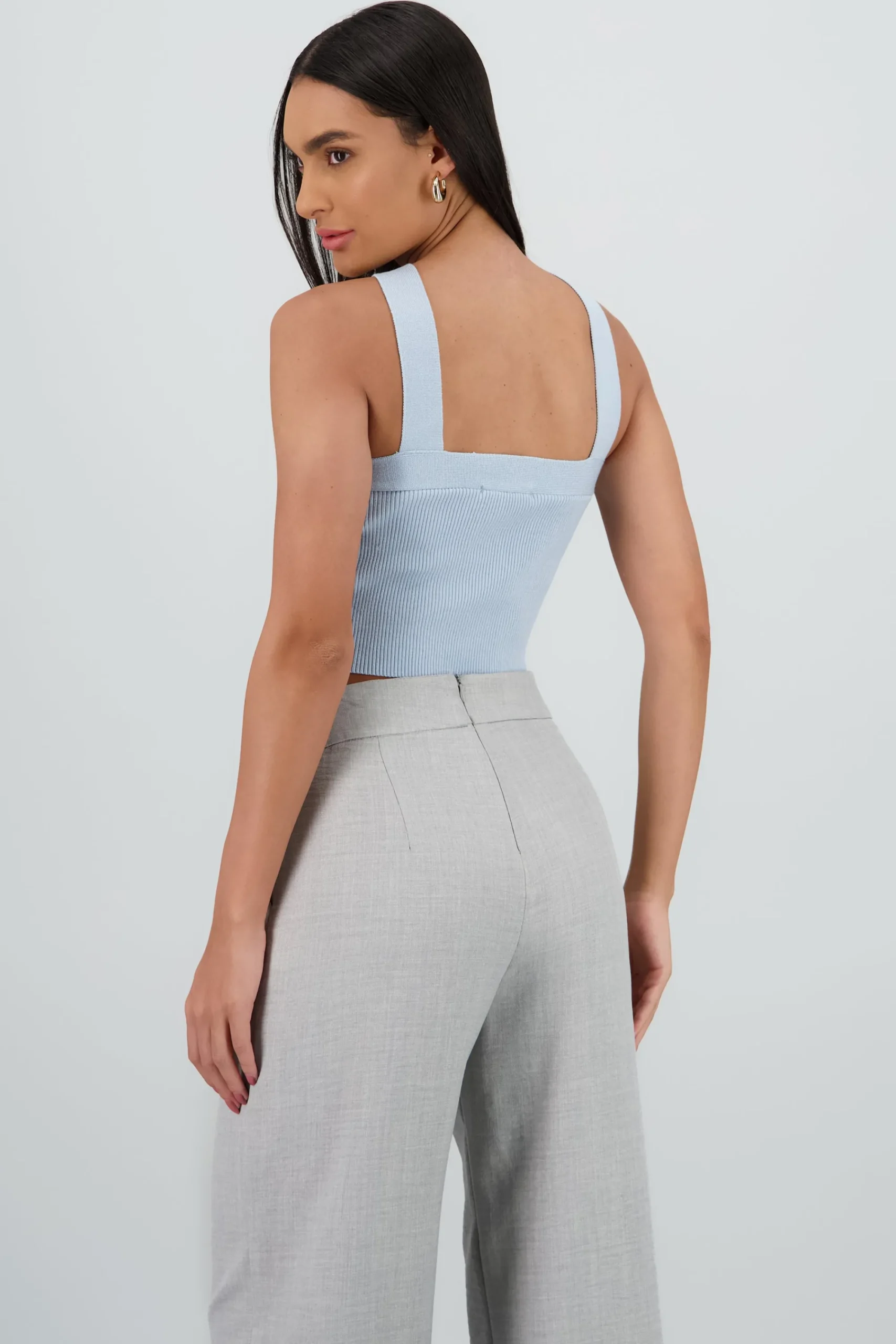Shasa Crisscross Knit Crop Top