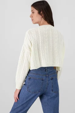 Shasa Crochet Cropped Sweater