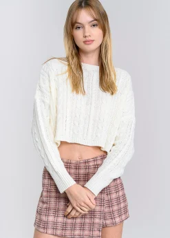 Shasa Crochet Cropped Sweater