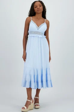Shasa Crochet Detail Maxi Dress