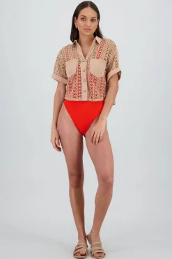 Shasa Crochet Knit Shirt