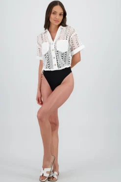 Shasa Crochet Knit Shirt