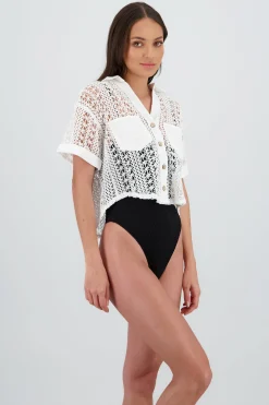Shasa Crochet Knit Shirt