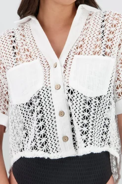 Shasa Crochet Knit Shirt