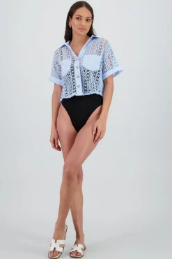 Shasa Crochet Knit Shirt