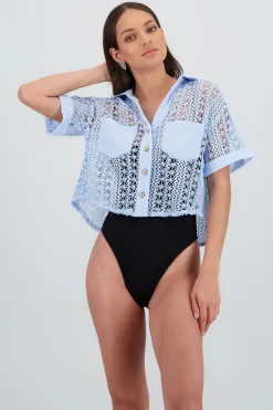 Shasa Crochet Knit Shirt
