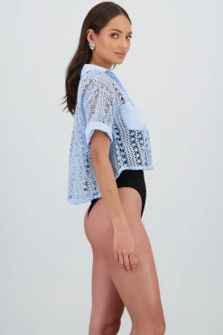 Shasa Crochet Knit Shirt