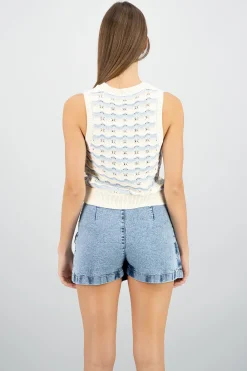 Shasa Crochet Knit Top