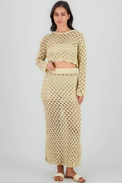 Shasa Crochet Maxi Skirt
