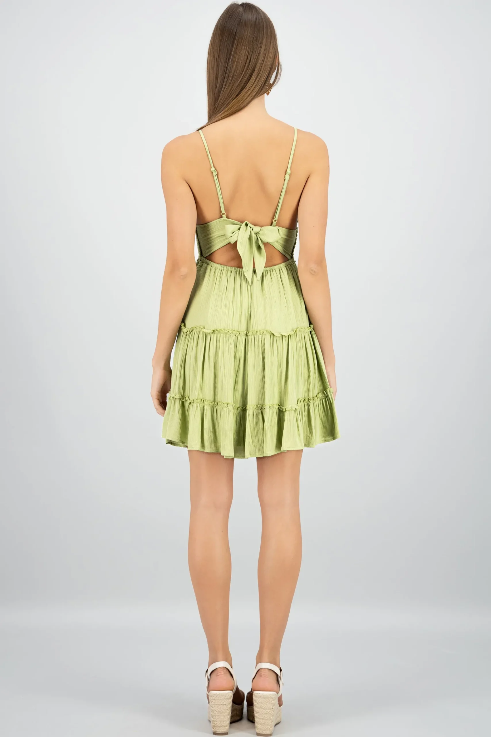 Shasa Crochet Mini Dress With Straps