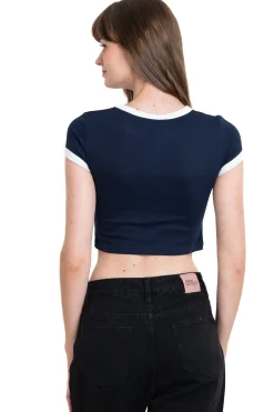 Shasa Crop top with mushrooms and moons