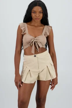 Shasa Crop Top with Sweetheart Neckline