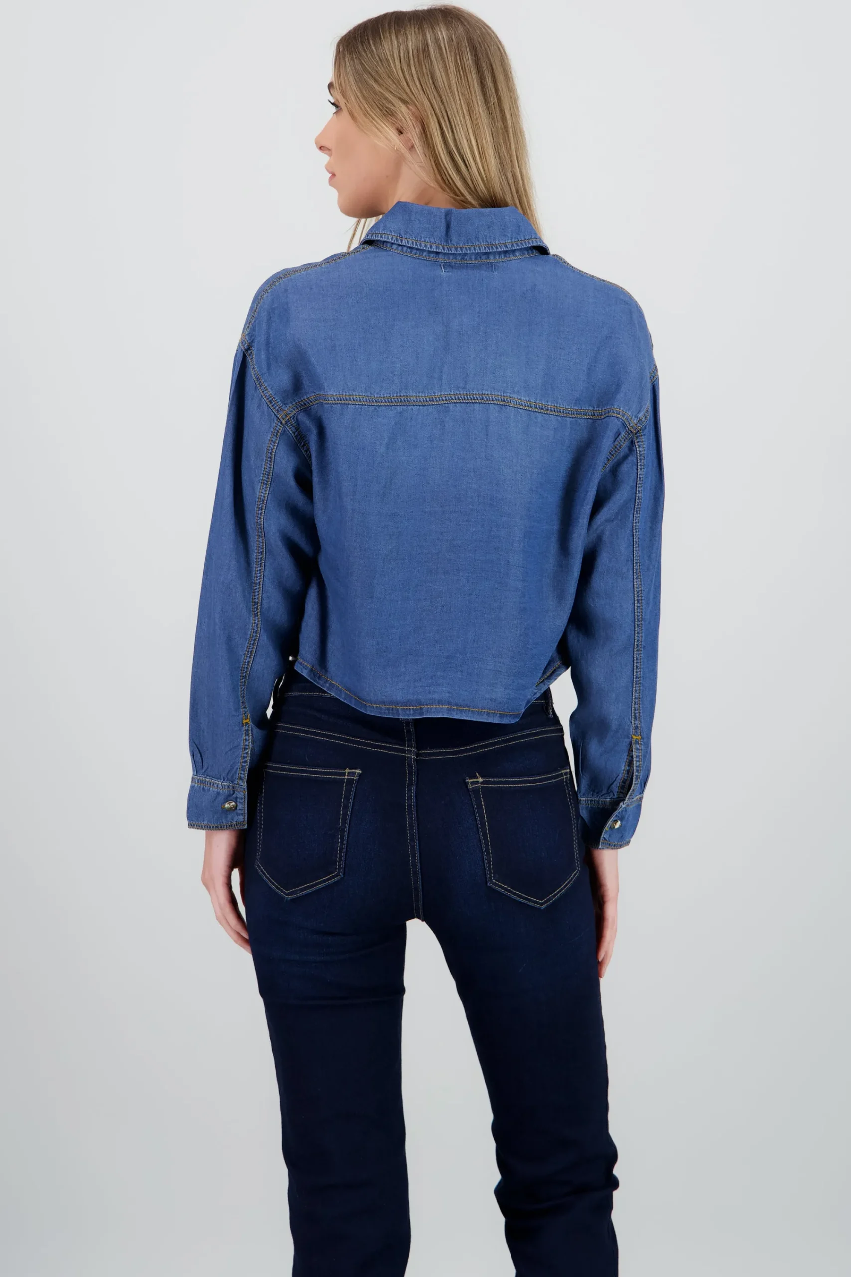 Shasa Cropped Denim Shirt