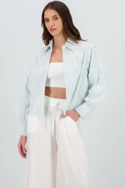 Shasa Cropped Embroidered Shirt