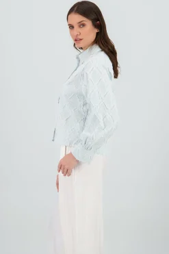 Shasa Cropped Embroidered Shirt