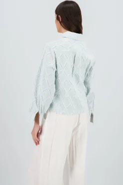 Shasa Cropped Embroidered Shirt