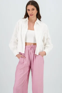 Shasa Cropped Embroidered Shirt