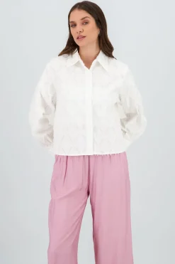 Shasa Cropped Embroidered Shirt