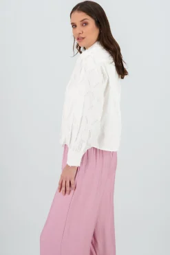 Shasa Cropped Embroidered Shirt