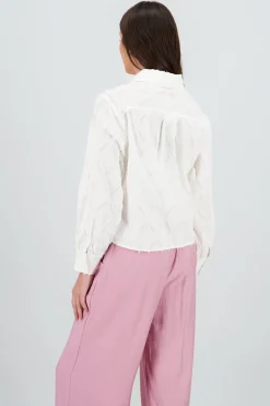 Shasa Cropped Embroidered Shirt